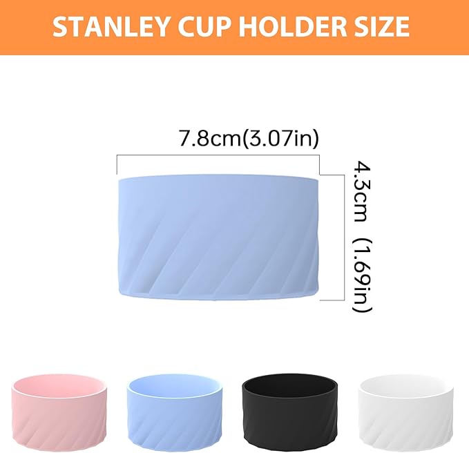 Kleeblatt Pink Silicone Boot For Stanley 40 Oz Tumbler, Stanley Cup Sleeve, Owala Water Bottle 24/32oz Boot Accessories, Stanley Cup Bottom Protector, Stanley Bottom Cover, Hydro Flask Boot