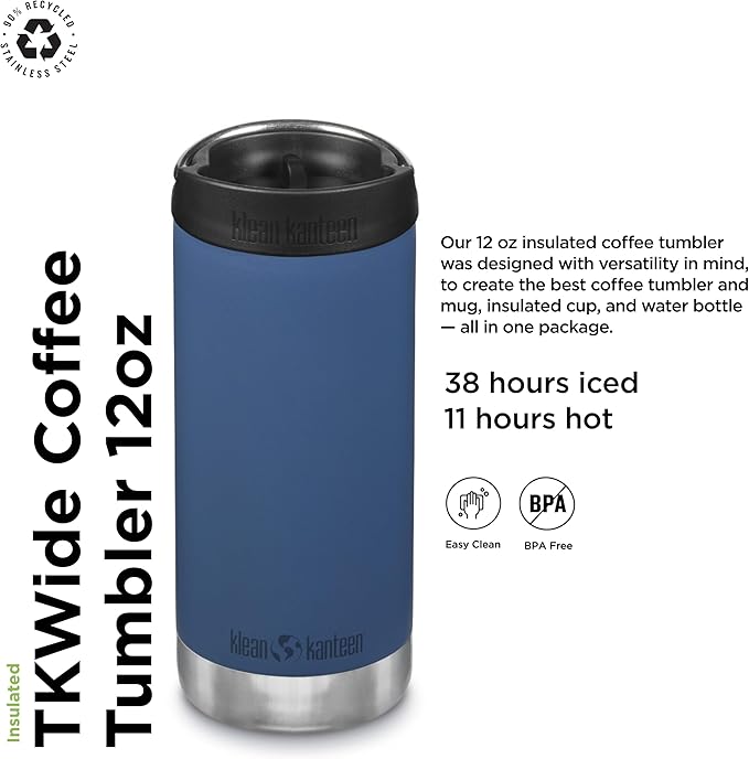 Klean Kanteen TK Wide 12 Oz Real Teal