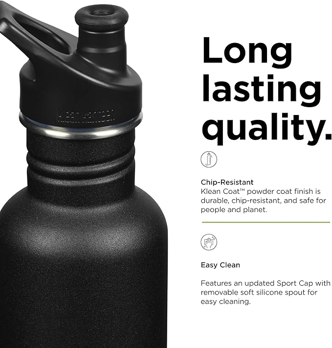 Klean Kanteen Classic 27oz (w/Sport Cap) Black